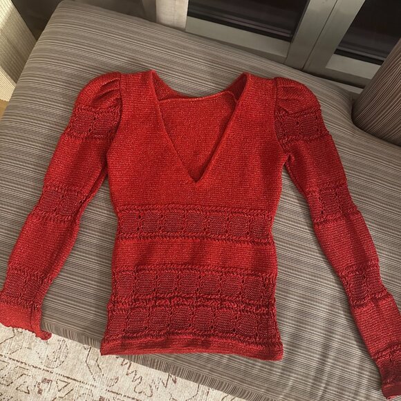 Ronny Kobo Michaela Metallic Knit Top - Picture 4 of 7